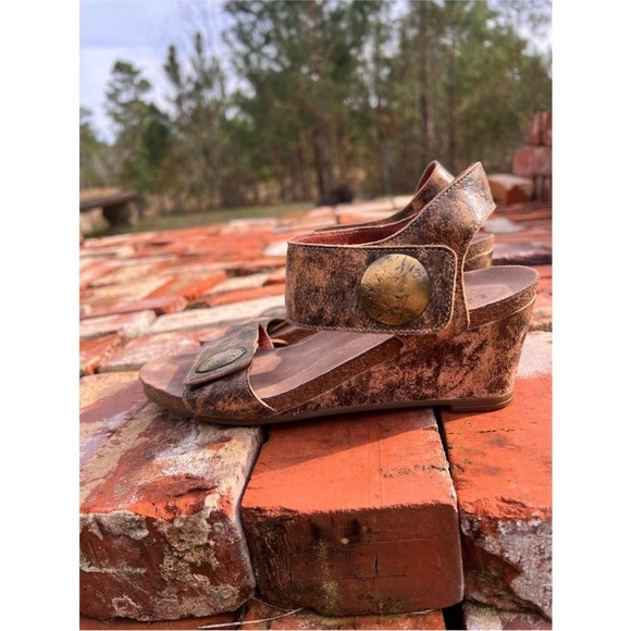 Taos Carousel marbled leather wedge size 8-8 1/2 - Picture 4 of 16